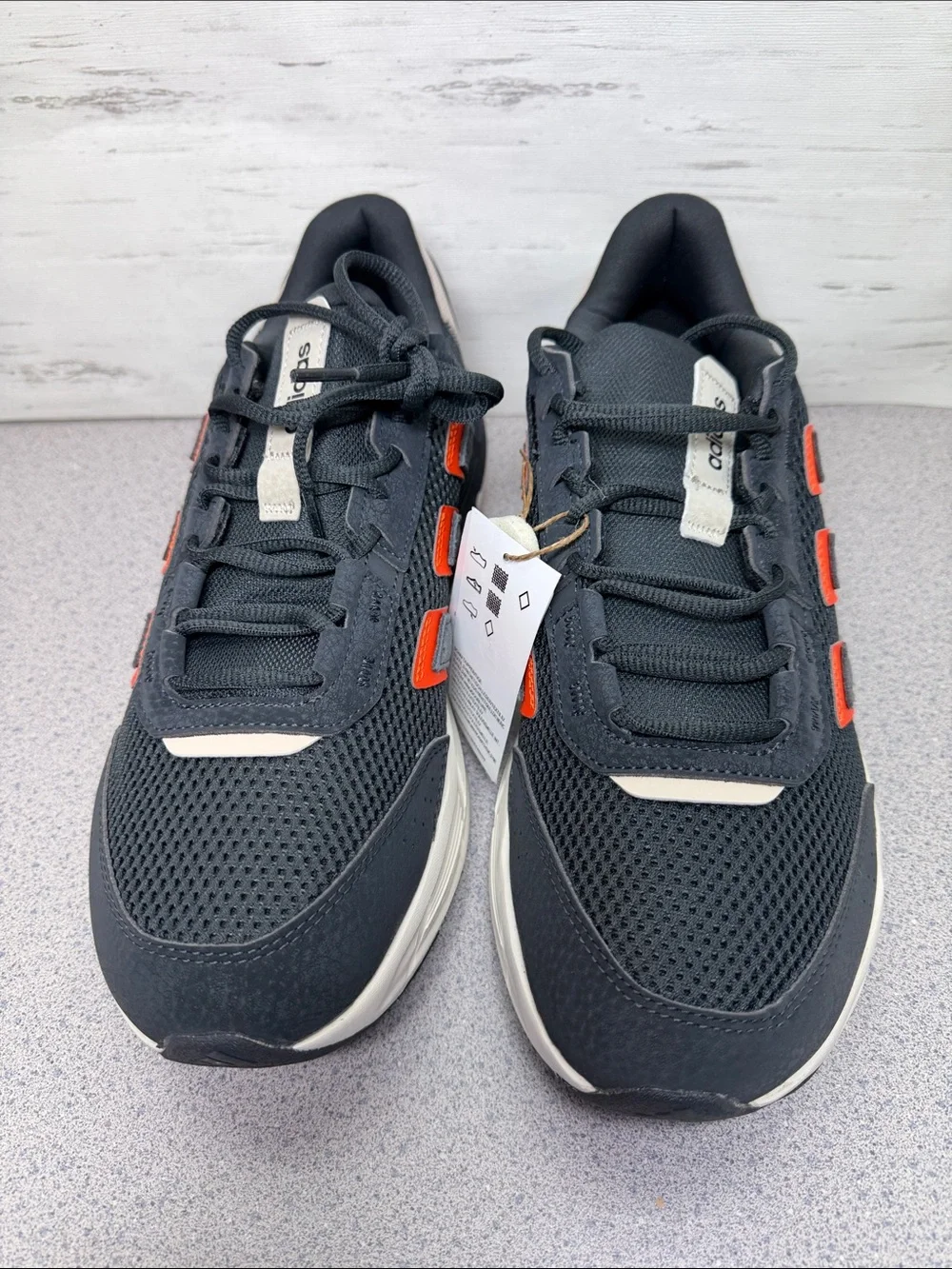 adidas Black Sneakers with Red Stripe Accents